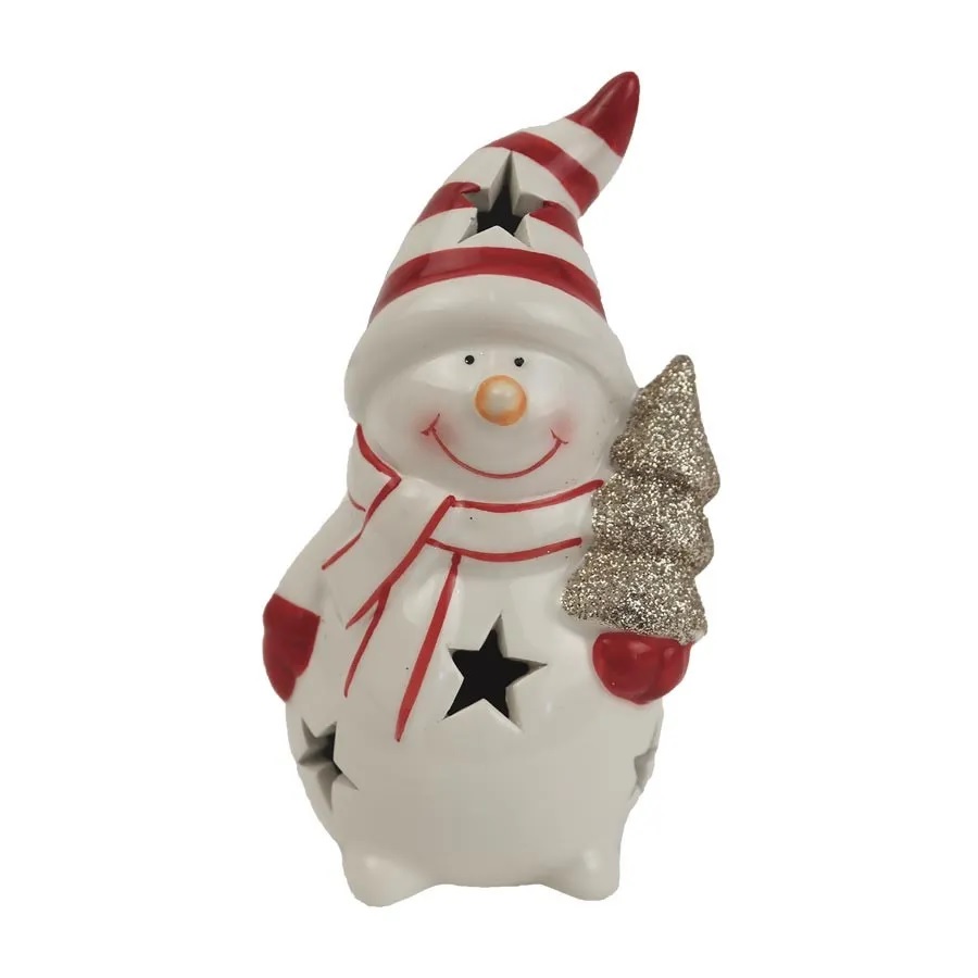 Vánoční figurka sněhulák s LED osvětlením